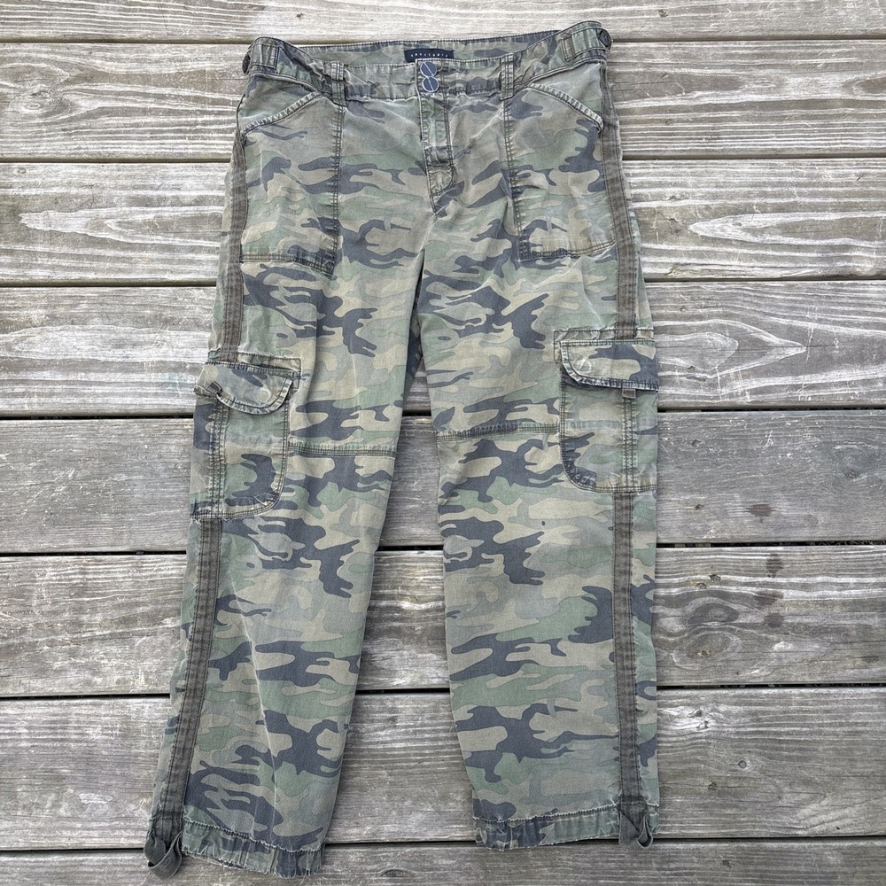 Anthropologie/Sanctuary Scout Poplin Cargo Pants, Camo, Womens 30